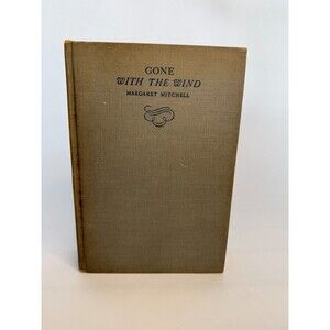 Gone With the Wind Hardcover 1937 Macmillan Library Discard Vintage